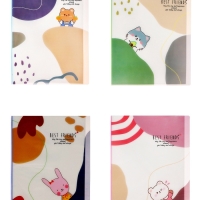 Папка формат А4 с 30 прозрачными файлами МИКС Зверята