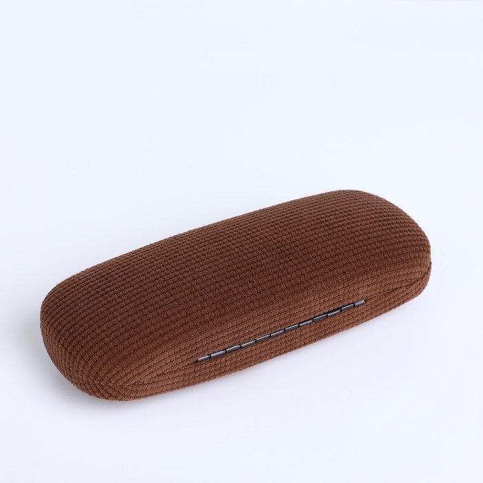 Футляр для очков на хлопушке, длина 16 см, цвет коричневый