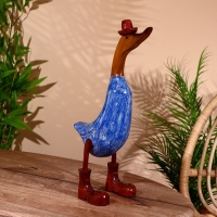 Сувенир "Утка в синем" дерево 45 см