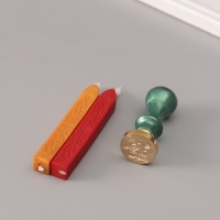 Сургучный набор "Мальчик и лис" печать, ручка, сургуч 12,5х10х3,6 см