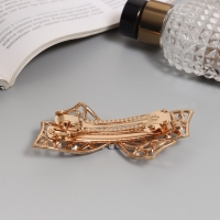 Заколка-автомат "Сильва блеск" бант кружево, 9 см, золото Заколка-автомат "Сильва блеск" бант кружево, 9 см, золото