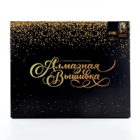 Алмазная мозаика с полным заполнением на холсте с подрамником &laquo;Витраж с оленем&raquo;, 40 х 50 см