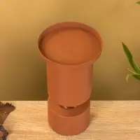 Подсвечник на 1 свечу текстурный "Терракотовый" 10,5х10,5х19 см