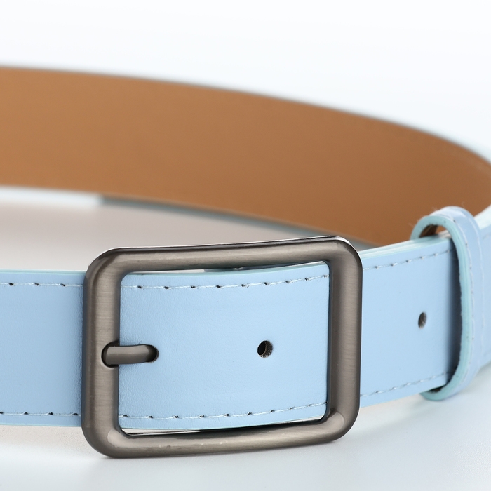 Ремень женский, ширина 3,5 см, цвет голубой