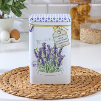 Банка для сыпучих продуктов &laquo;Лаванда&raquo;, 2,7 л, 9,5&times;21,5 см, прямоугольная