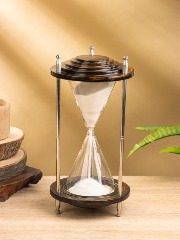 Песочные часы Песочные часы "Сансет" 12,5х12,5х25,5 см, дерево, сталь