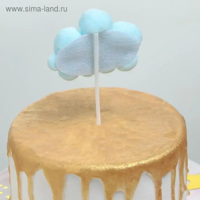 Топпер для торта &laquo;Облачко&raquo;, 17&times;9 см, цвет МИКС