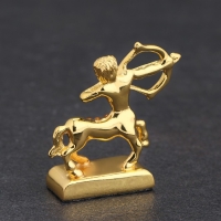 Сувенир знак зодиака"Стрелец", с кристаллами. 4х4х1,5 см