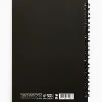 Ежедневник в мягкой обложке А5, 60 листов в точку "Черный"