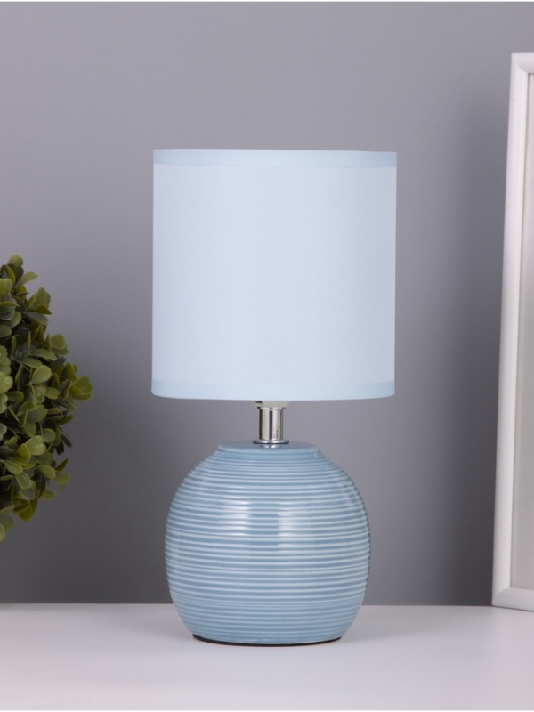 Лампа настольная Лампа настольная "Бриз" 1х40Вт Е14 голубой 13х13х25см
