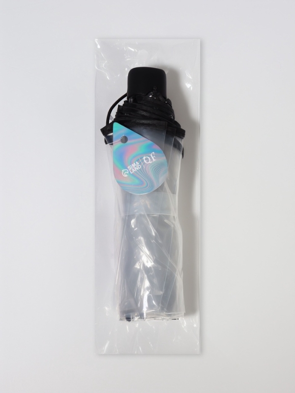 Зонт мех R48/53 8сп 3 сл ПВХ ОДНОТОН круглая ручка черный шильд QF