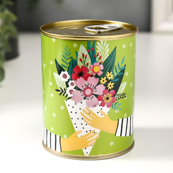 Подарочные носки в банке &laquo;На удачу&raquo;, (внутри носки женские, цвет белый)