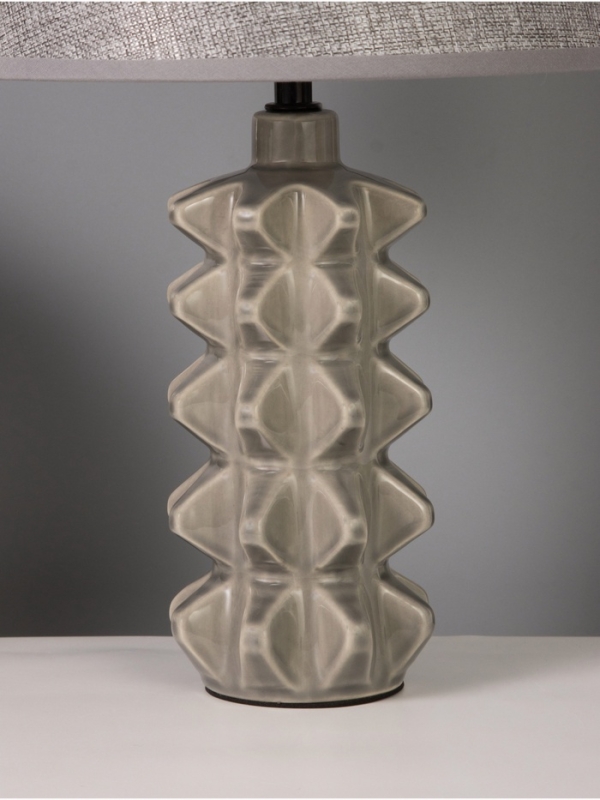 Лампа настольная "Ода" 40Вт Е14 серый 24х24х38см