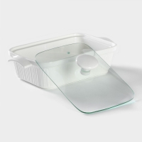 Мармит из жаропрочной керамики двойной Magistro &laquo;Бланш&raquo;, 1,1 л, 26,5&times;16&times;6,5 см, цвет белый