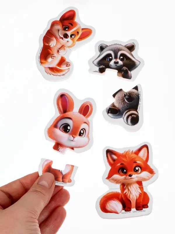 Новогодний набор Макси-пазлы, 5 пазлов, 10 деталей, Крошка Я