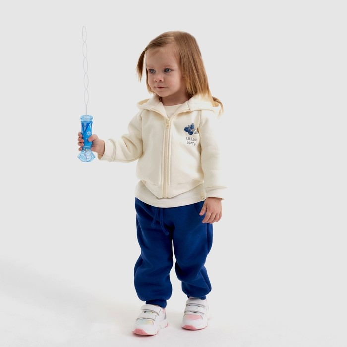 Костюм: толстовка и брюки Крошка Я Blueberry  р. 86-92, синий / молочный