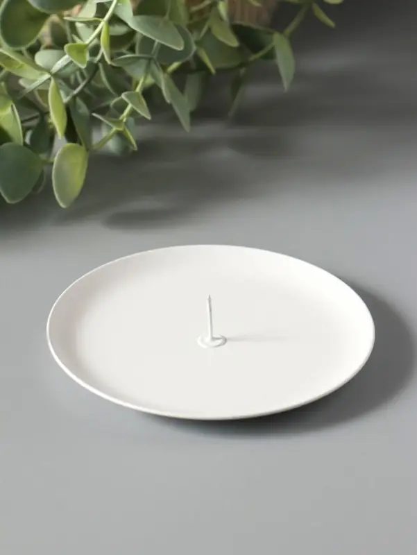 Подсвечник "Чашка" на 1 свечу, 10 см, белый