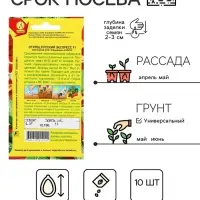 Семена Огурец "Русский экспресс" F1, среднеранний, пчелоопыляемый,  10 шт.