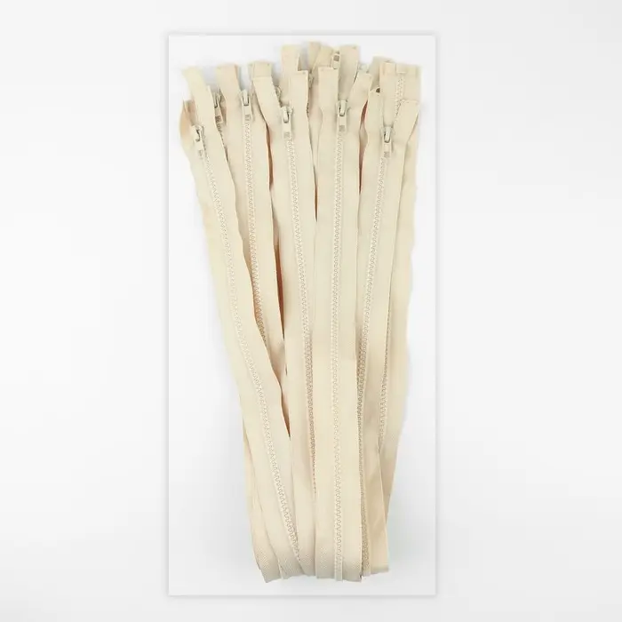 Молния &laquo;Трактор&raquo;, №5, разъёмная, замок автомат, 80 см, светло-бежевая