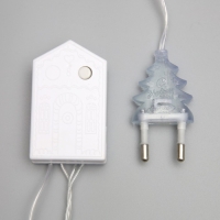 Гирлянда &laquo;Нить&raquo; 5 м с насадками &laquo;Шарики белые&raquo;, IP20, прозрачная нить, 30 LED, свечение белое, 8 режимов, 220 В