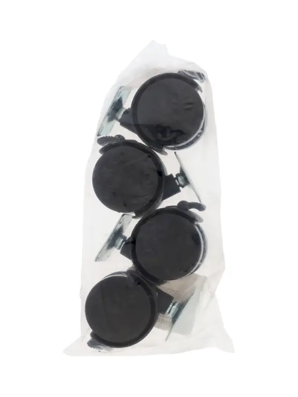 Колесо мебельное ТУНДРА, d=40 мм, на площадке 33х33 мм, с тормозом, набор 4 шт