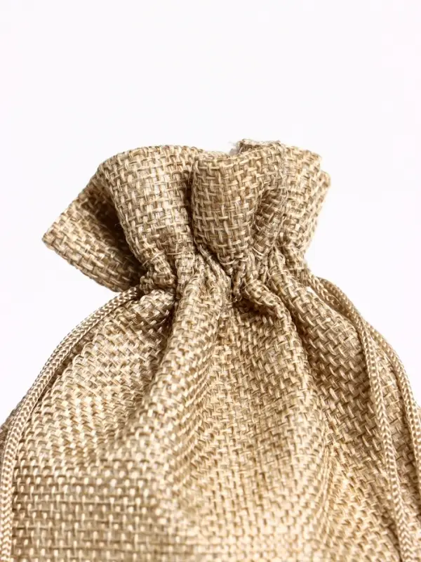 Мешочек подарочный из холщи, серый, 13&times;18 см