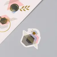 Наклейки бумага "Геометрия" набор 2 листа 20х15 см