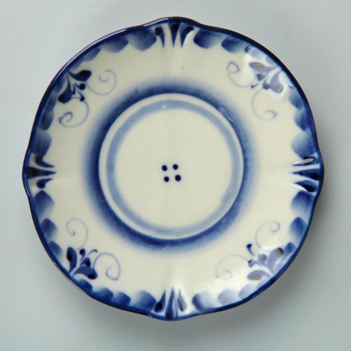 Блюдце &laquo;Силуэт&raquo;, 9х9х1 см, гжель