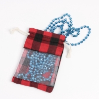 Льняной мешочек для хранения украшений, подарков, трав, 10 х 14 см, набор из 5 штук