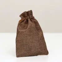 Мешочек подарочный из холщи, чёрный, 10&times;14 см