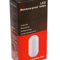 Светильник светодиодный, 18 Вт, IP54, 4000К, 220 В, овал, белый