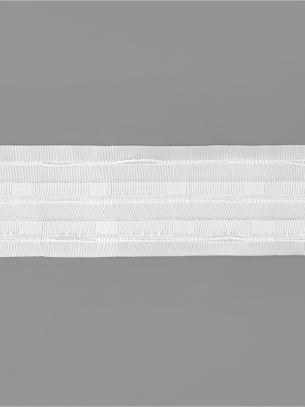 Шторная лента 60мм&times;50&plusmn;1м фиксированная сборка матовая 3 шнура