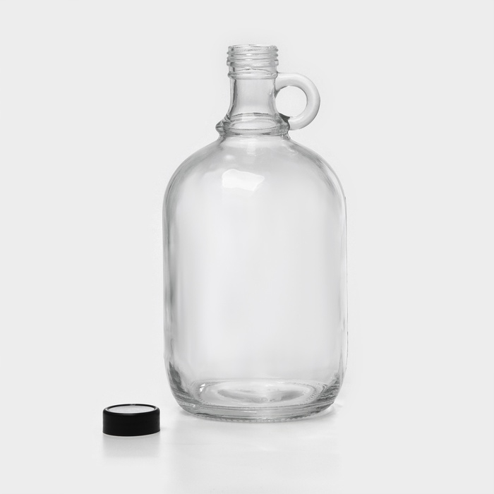 Бутылка стеклянная с ручкой &laquo;Гера&raquo;, 2,05 л