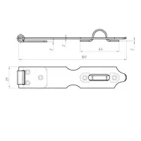 Накладка дверная НДА, 180 мм, покрытие полимер, серебро