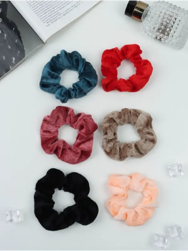 Резинка для волос &laquo;Бархат&raquo;, яркость, МИКС