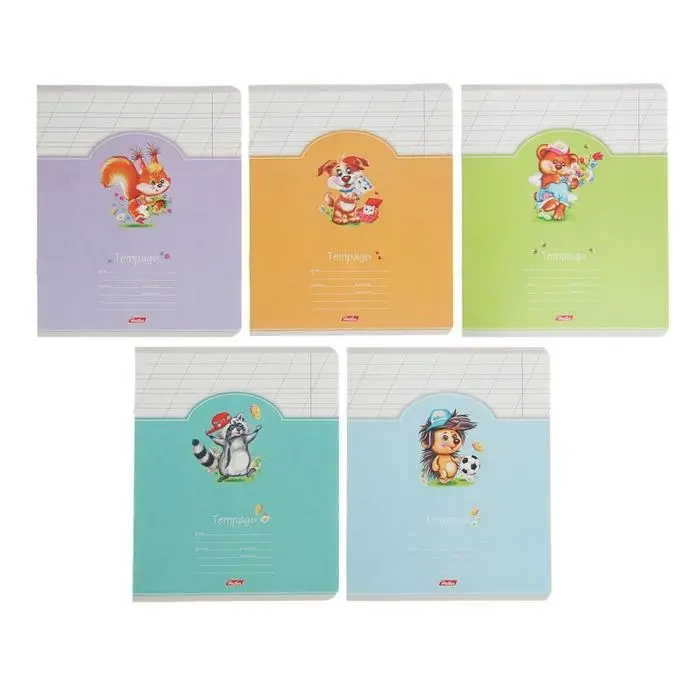 Тетрадь 12 листов в косую линейку &laquo;Лохматики&raquo;, обложка мелованный картон, блок офсет, МИКС
