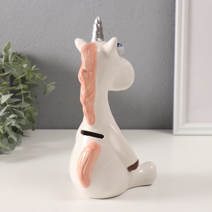 Копилка керамика Копилка керамика "Единорожик-пучеглаз" 9х10,9х20,3 см