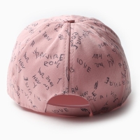 Кепка детская MINAKU "Love" розовый, р-р 48 Кепка детская MINAKU "Love" розовый, р-р 48