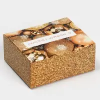 Подарочная коробка складная, новогодняя&laquo;Новогодние шары&raquo;, 12 х 10 х 5 см, Новый год