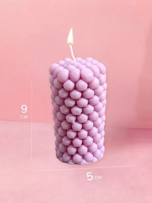 Свеча "Столб шарики" 5х5х9 см, соевый воск, микс