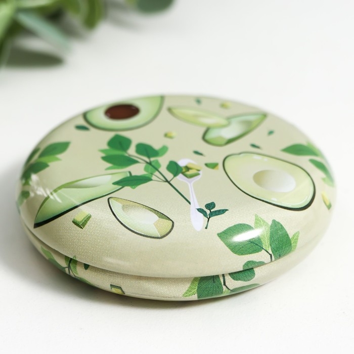 Шкатулка металл круглая "Фрукты и овощи" фасовка 12 шт 1,8х7х7 см