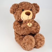 Мягкая игрушка &laquo;Медведь&raquo;, с медвежонком, 65 см, цвет коричневый