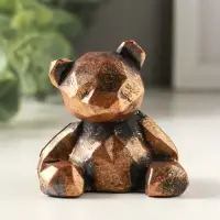 Статуэтка "Мишка геометрический", 6х6х5 см, винтажная бронза