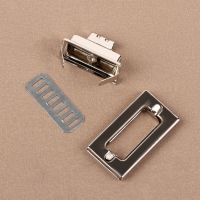 Застёжка для сумки, 4,4 &times; 2,5 см, цвет серебряный