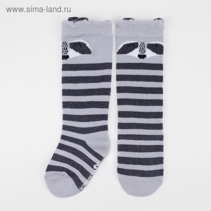 Гольфы Крошка Я &laquo;Енот&raquo; 10-12 см, цвет серый