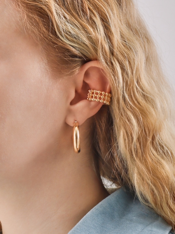 Набор серьги и каффы 8 шт. &laquo;Кольца&raquo; капли, цвет золото