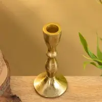 Подсвечник "Оттепель" алюминий 16 см, цв. золото