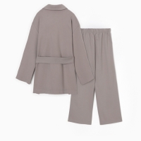 Комплект для девочки (жакет и брюки) MINAKU: PartyDress, цвет серый, рост 140 см