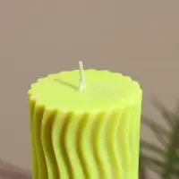 Свеча "Волны" 6х6х12 см, соевый воск МИКС