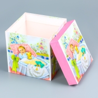 Коробка подарочная самосборная &laquo;Детская&raquo; Девочкам 15&times;15&times;15 см